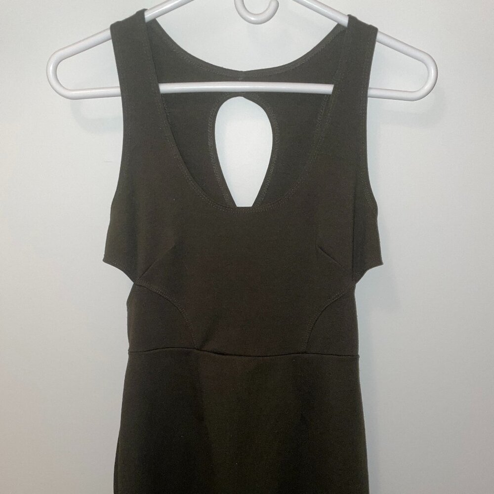 Akira Chicago Bodycon Forest Green Cutout Dress Small